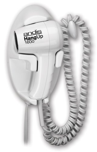 Andis 1600-Watt Quiet Wall Mounted HangUp Hair Dryer, White (30970)