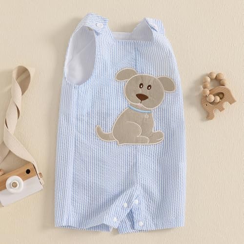 Toddler Boy Thanksgiving Outfit Smocked Jumpsuit Sleeveless Overall Spring Palysuit Halloween Farm Clothes 0-3 Y3