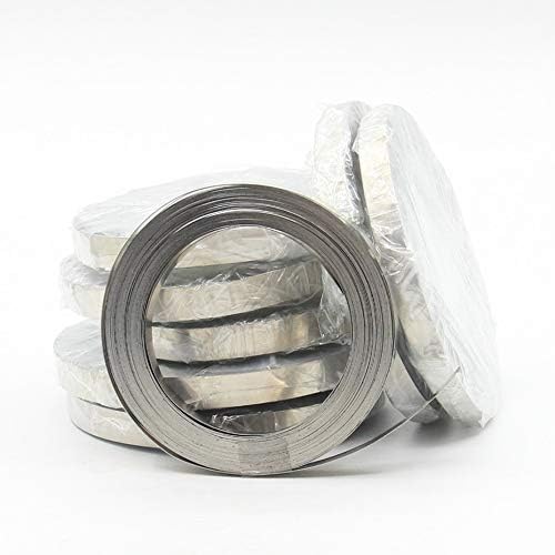 Kamas 0.15mm x 10M 99.96% Pure Nickel Plate Strap Strip Sheets for Battery Spot Welding Machine Welder Equipment - (Diameter: 0.15MM x 10mm-10M)
