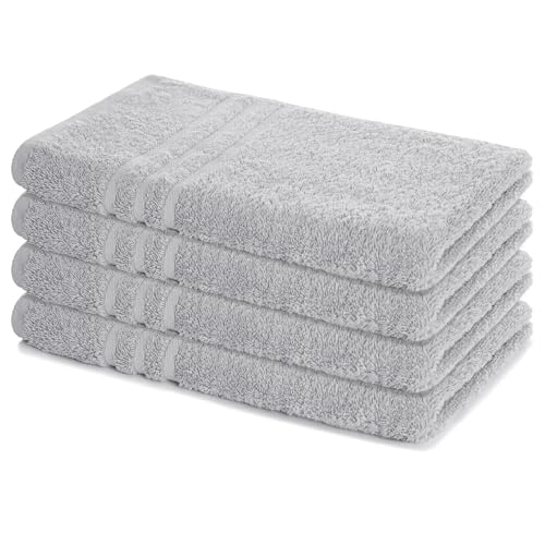Lavea® 4er Set Handtuch 50x100 cm – Saugstarke und Weiche Handtücher...