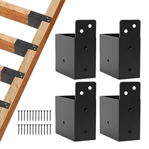 Pergola Halterungen | Robustes 4er Set Rechtwinkliger Eckverbinder,Haus Garten Hardware Für Garage Außenbereich Gewächshaus