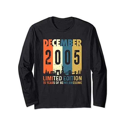 Edición limitada para 15 años, nacido en diciembre 2005 Manga Larga