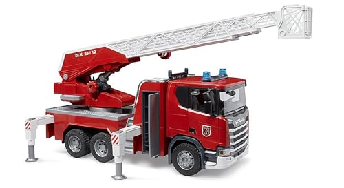 bruder 03591 Scania Super Véhicule de sapeurs pompiers avec échelle pivotante pompe à eau module & Sound 1:16 V éhicules Camion de pompiers Jouets à partir de - vue 6