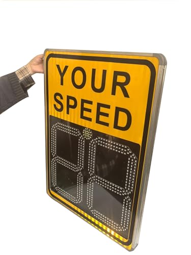 Solar Powered Radar Feedback Sign, LED Speed Limit Signs, Road
