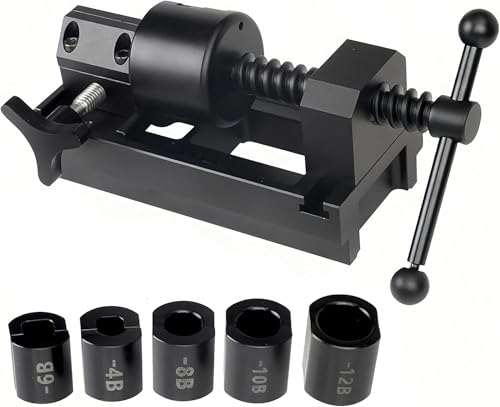 Fuel Line Fittings Installation Tool Set, Fuel Hose Repair Kit with 4AN 6AN 8AN 10AN 12AN Connector, Auto Fuel Hose Pipe Installation/Removal Tool Kit, AN Hose Fitting Connect/Disconnect Repair Tools