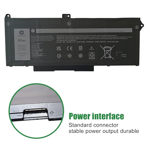 Image of RJ40G CPX-M033W 63Wh Laptop Battery Replacement for Dell Latitude 5420 5520 Precision 3560 Series Notebook 01K2CF 075X16 WY9DX 0WK3F1 0M3KCN M033W Black 15.2V 3941mAh