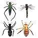 Homoyoyo 4 Piezas de Juguetes de Insectos Figuras Niños Insectos Animales Modelo Juguete Educativo Abeja Libélula Saltamontes Hormiga Paquete de Figuras para Niños Pequeños