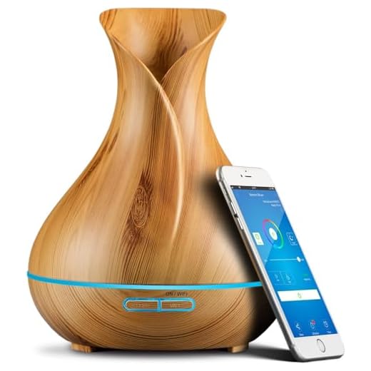 Smart WiFi Wireless Essential Oil Aromatherapy 400ml Ultrasonic Diffuser & Humidifier with Alexa & Google Home Phone App & Voice Control - Create Schedules - LED & Timer Settings