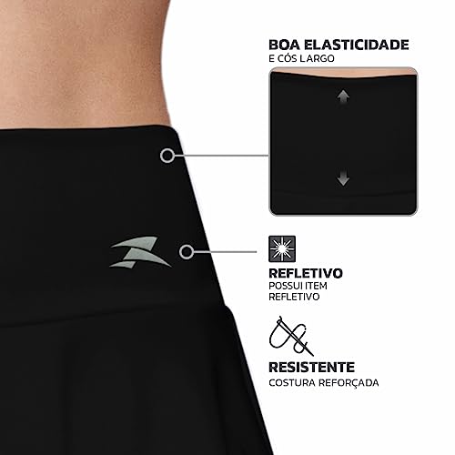 Short Saia Solid Basic Muvin – Feminino - Boa Respirabilidade – Alta Elasticidade – Sustentação - Co