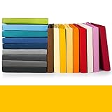 CelinaTex Jade Spannbettlaken 180x200 200x200 cm mais gelb Microfaser Spannbetttuch Jersey Bettlaken
