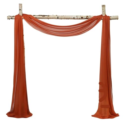 XUWEWI Tela para Arco De Boda Arco de Boda Rojo, Tela Transparente Gasa, Cortina Tul drapeado, telón Fondo, Suministros for Fiesta, decoración Ceremonia Cortinas for el hogar(10 Meters)