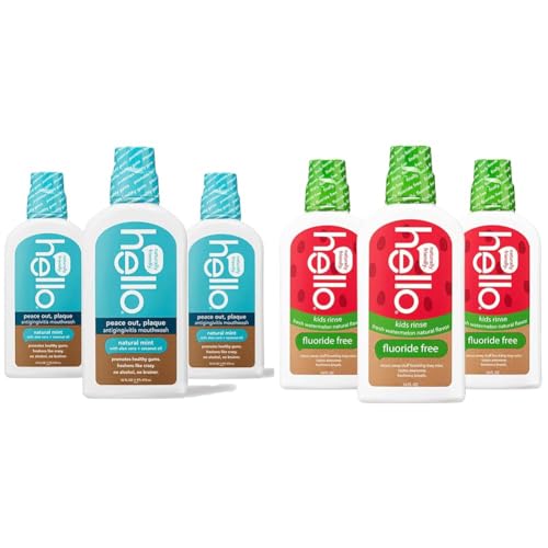 Hello Peace Out Plaque, Antigingivitis Alcohol Free Mouthwash, Na...
