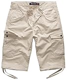 Rock Creek Herren Cargo Shorts Chinoshorts Kurze Hose Short Cargoshorts Sommer Kurzehose Sommerhose Bermudas Stretch Short RC-393 Sand W33