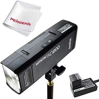 Godox AD200 200Ws 2.4G TTL Flash Strobe 1/8000 HSS Cordless Monolight with 2900mAh Lithimu Battery and Bare Bulb/Speedlite Fresnel Flash Head to Cover 500 Full Power Shots and Recycle in 0.01-2.1 Sec