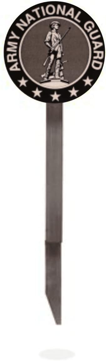 National Guard Flag Holder Grave Marker with 8x12 American Flag