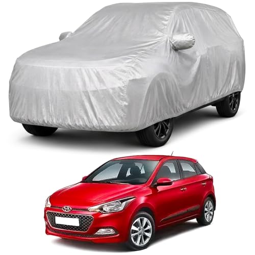 Image of AutoStory Elite i20 Car Cover | Dustproof Lightweight Car Body Cover | Custom Fit for Hyundai Elite i20 2015-2019 | Mirror Pocket | Lightweight | Indoor & Outdoor | Mirror Pockets, Elastic Bottom