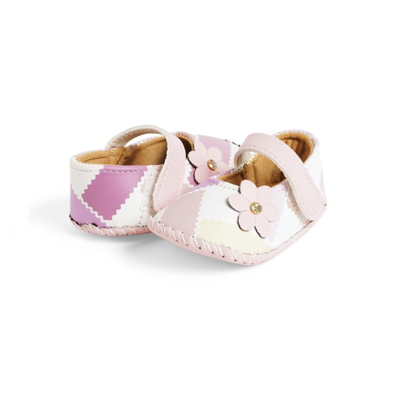 CHIU Belly Shoes With Check Print & Floral For Baby Girl's 6 41FFHCOSt9L