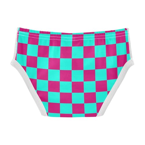 Teal and Pink Buffalo Checkered Toddler Boy's Underwear 2T2
