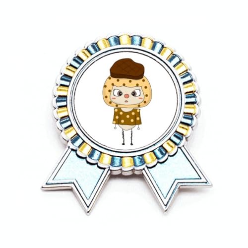 Broche vache métal M pour personnaliser un tablier de chef