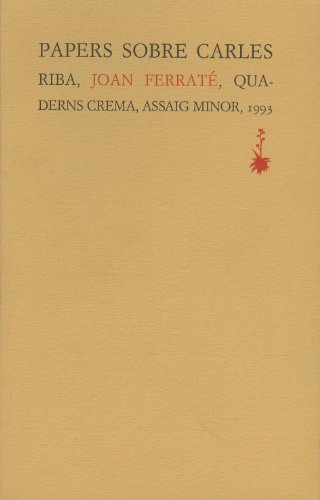 Portada de Papers sobre Carles Riba