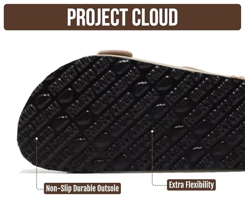 Image of Project Cloud 100% Genuine Leather Ankle Strap Footbed Sandal with Lightweight & Comfortable Walking Fisherman Sandals for Women - Non Slip Memory Foam Slingback Womens Sandals 2026 (Garda)