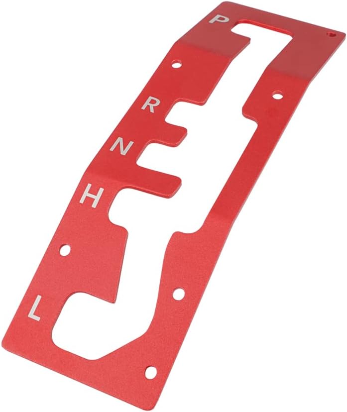 NICECNC Red Shift Shifter Gate Plate Panel Compatible with Can Am Maverick x3 Max R RR 2017 2018 2019 2020 2021 2022