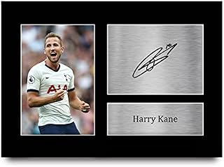 HWC Trading Harry Kane Gift Signed A4 Printed Autograph Tottenham Gifts Hotspur Spurs Photo Display