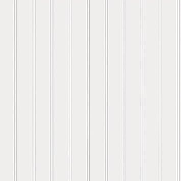 Tempaper White Faux Beadboard Removable Peel and Stick Wallpaper, 20.5 in x 16.5 ft, Made in the USA