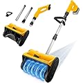 RexLeLXB Cordless Snow Blower Compatible with Dewalt 20V Max Battery, 500W Electric Snow Shovel with Brushless Motor, 20ft Throwing Distance, Adjustable Front Handle, 12.8"wide, 9.66?depth, 300lbs/min