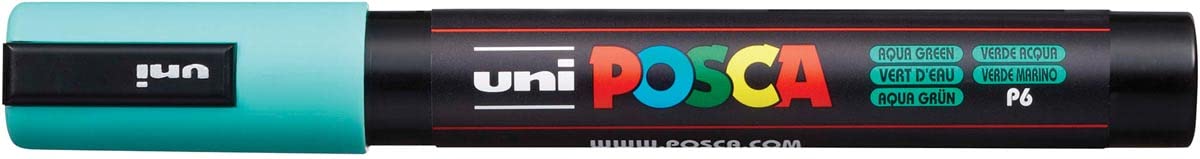 uni-ball 186567 POSCA Marker with Fine Bullet Tip, 0.9-1.3 mm Line Width, Aqua Green