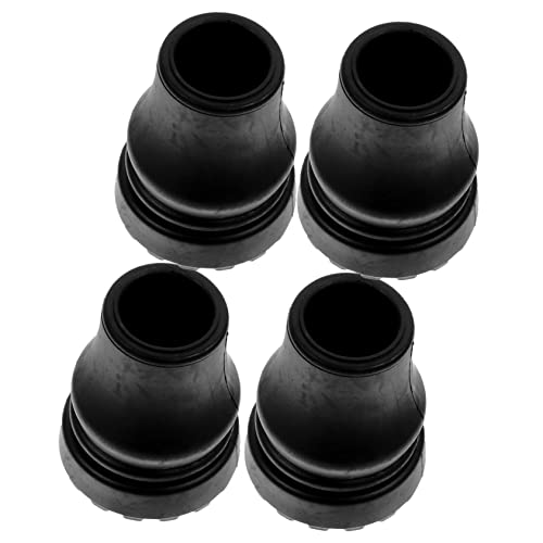 COLLBATH 4pcs Crutch Pads Trekking Poles Paws Hiking Pole Tip Anti-Skid Crutch Foot Tip Skid-Proof Crutch Pad Trekking Pole Foot Protector Hiking Sticks Tips Protectors Foot Pad PVC Black