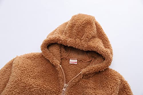 Kids Baby Girls Boys Solid Zipper Thick Warm Hooded Outdoor Warm Outwear Clothes Coat Toddler Girls Winter Jacket4