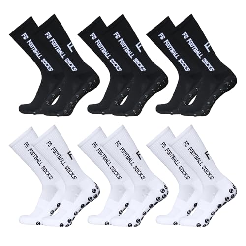 Sports Socks, Socks 6 Pairs Outdoor Running Socks Stretch Socks Athletic Football Soccer Socks Anti Slip Socks