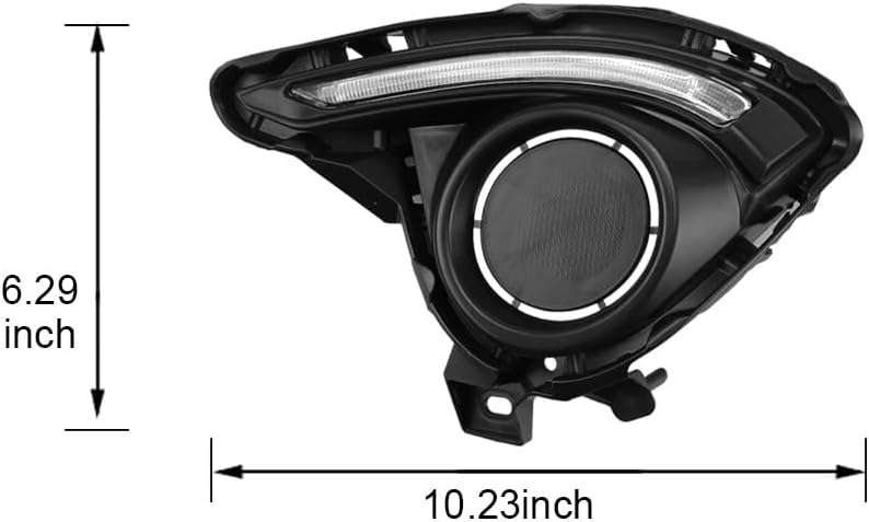 Daytime Running Light Assembly for Mazda 2 (2015 2016 2017), 2 Color DRL Driving Lamp Waterproof Bright Assembly Kit,1 Pair
