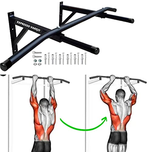 Multifuncional Barra De Porta Para Diversos Exercícios Preto BF-02