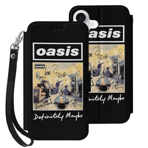 iPhone17用ケース 手帳型 オアシス OASIS バンド アイフォン17ケース 手帳型 財布型 スマホケース 軽量 おしゃれ カード収納 スタンド機能 ストラップ付き 携帯カバー いPhone17用カバー