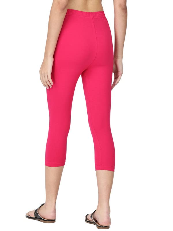 Image of Robinbosky Premium Stretchable Cotton Capri Legging for Women | Suitable for Formal wear & Casual wear | High-End Elastic Makes. The Leggings Squat Proof and Durable for Travel, Yoga, & Workout.
