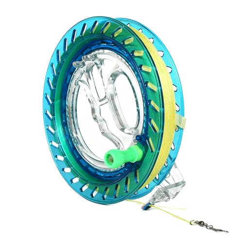 GREATRICH Carrete para Cometa, 300 M de Hilo de Nylon de Alta Resistencia, Diámetro 18 cm, para Cometas de Adultos y Niños, con Conector y Seguro, Asa Grande, Accesorio Essential para Volar Cometas
