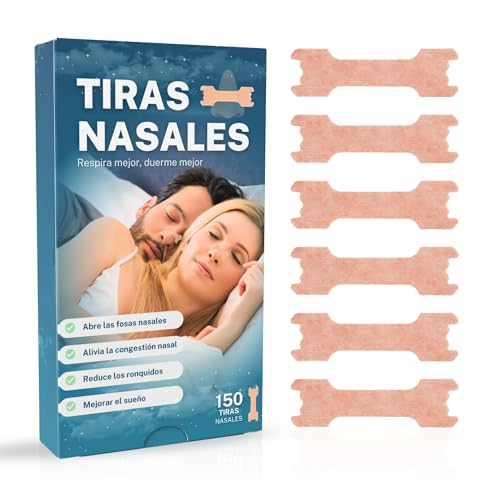 MEDINEX | 150 Tiras Nasales Antironquidos para Dormir y Respirar Mejor por la Nariz - Tamaño Estandar - Tiras Nasales Deportivas - Nasal Strips - Tiritas Nariz Respirar