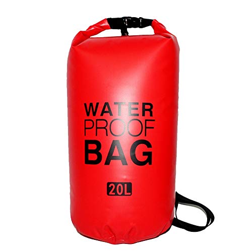Icegrey Bolsa Estanca Seca Impermeable Flotante para Playa y Deportes al Aire Rafting/Kayak/Canotaje/Senderismo/Esquí/Pesca/Escalada/Camping/Pesca Rojo 2L