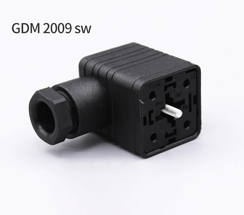 Wtyczka zaworu elektromagnetycznego GDM2009 SW — gwint PG 9, 2+PE, stopień ochrony IP65, złącze do montażu na miejscu zapewniające niezawodne działanie(5pcs)