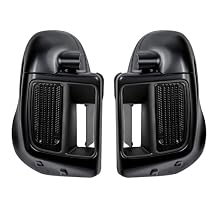 HR3 Color-Matched Black Denim Vented Fairing Lowers Compatible with 2014-later Harley Water-Cooled Ultra Limited, Road Glide, Electra Glide, Tri Glide
