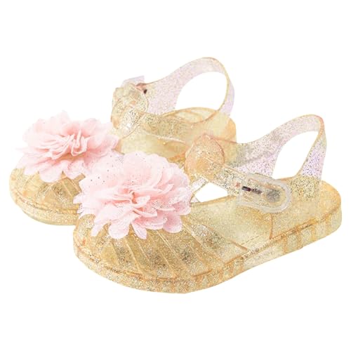IWIHMIV Girls Sandals Dress Up Mary Jane Non Slip Flat Shoes Kids Baby Summer Lightweight Casual Dress Beach Sandals