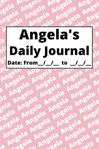 Personalized Daily Journal - Angela: Pink cover