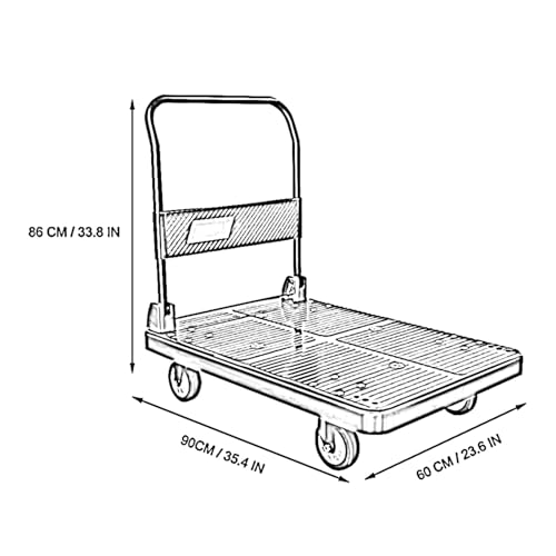 Chariot à plateau mobile pliable pour éviter le mal de dos - 8