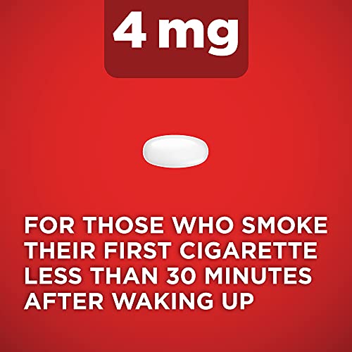 Image of Amazon Basic Care Mini Nicotine Polacrilex Lozenge, 4 mg, Cherry Ice Flavor, Stop Smoking Aid, Reduces Withdrawal Symptoms, Reduces Cravings, 135 Count