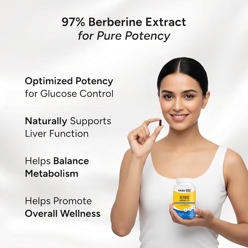 Image of Tata 1mg Berbiq Berberine 97% Capsules | Supports Glucose Metabolism | Clinically Proven Higher Absorption | With Milk Thistle | 30 Capsules