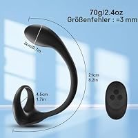ChicLSQ Analvibratoren für Mann Prostata Massage Stimulator mit Penis Ring Vibratoren mit 10 Vibrationsmodi und Fernbedienung Vibrierender Cockring Anal Plug Vibrator Sexspielzeug für Männer Paare – Ansicht 4