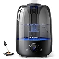 Homvana – Homvana Luftbefeuchter Schlafzimmer Topfill, 360° Cool Mist(