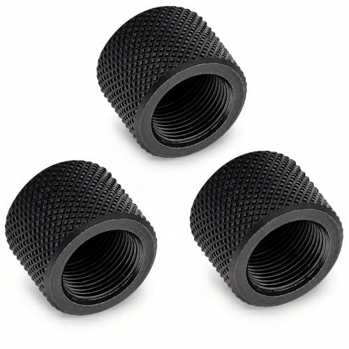 Tllsdss 3-Pack 1/2 x 28 Steel Thread Protectors for .22LR .223 and 5.56